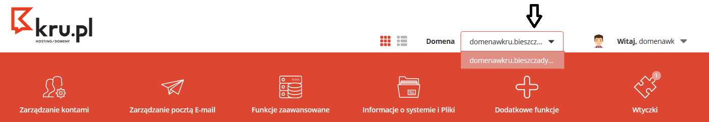 Dodawanie nowej domeny do Panelu Zarządzania hostingiem w Kru.pl