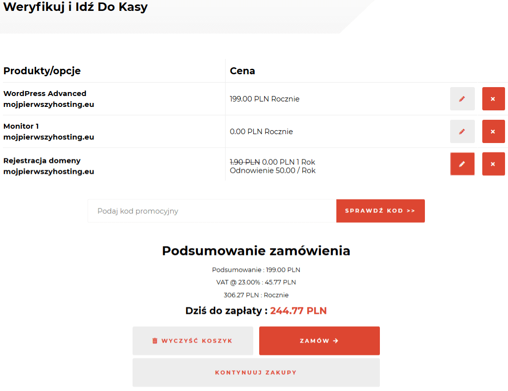 Zamawianie hostingu WordPress w Kru.pl